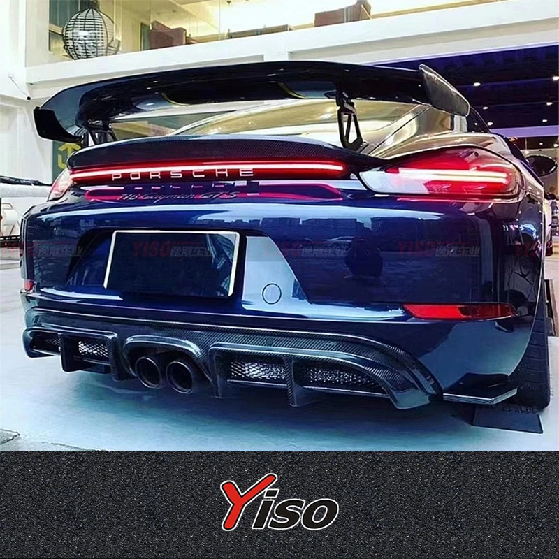 

Suitable for 718 Boxster Cayman carbon fiber back lip 981 Boxster back lip Cayman back lip Modified encirclement back lip