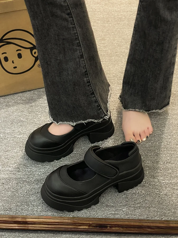 Single-Layer Shoes for Women, New Summer Fashion, Casual, All-matching, Shallow Mouth, Breathable , Chunky Heel