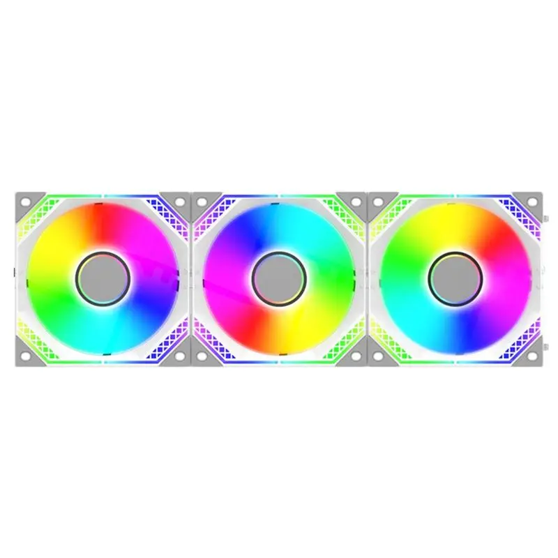 

A86P-Case Fan ARGB Blocks Color Triple Package Silent Pwm Temperature Control Speed Regulating Computer Cooling Fan