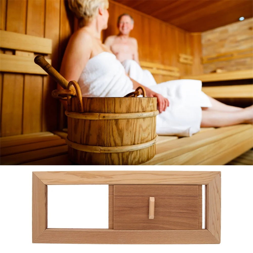 Natural Cedar Wooden Sauna Air Vent Grille Ventilation Panel Adjustable Air Circulation Device For Sauna Room Spa Spa Room