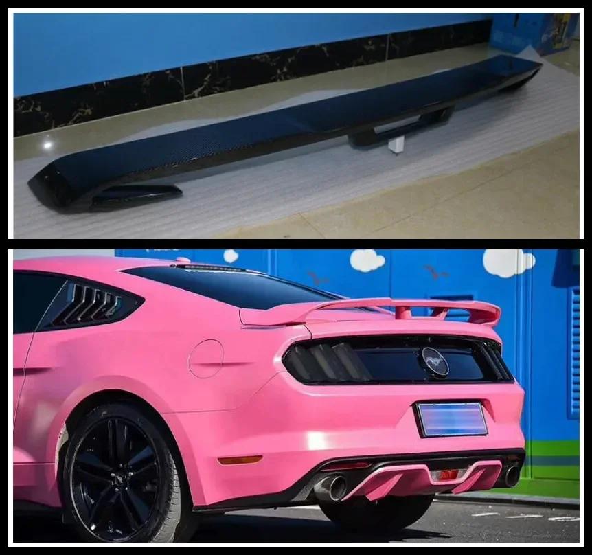 GT350 GT STYLE REAL CARBON FIBER REAR WING TRUNK LIP SPOILER FOR Ford Mustang 2015 2016 2017 2018 2019 2020 2021 2022