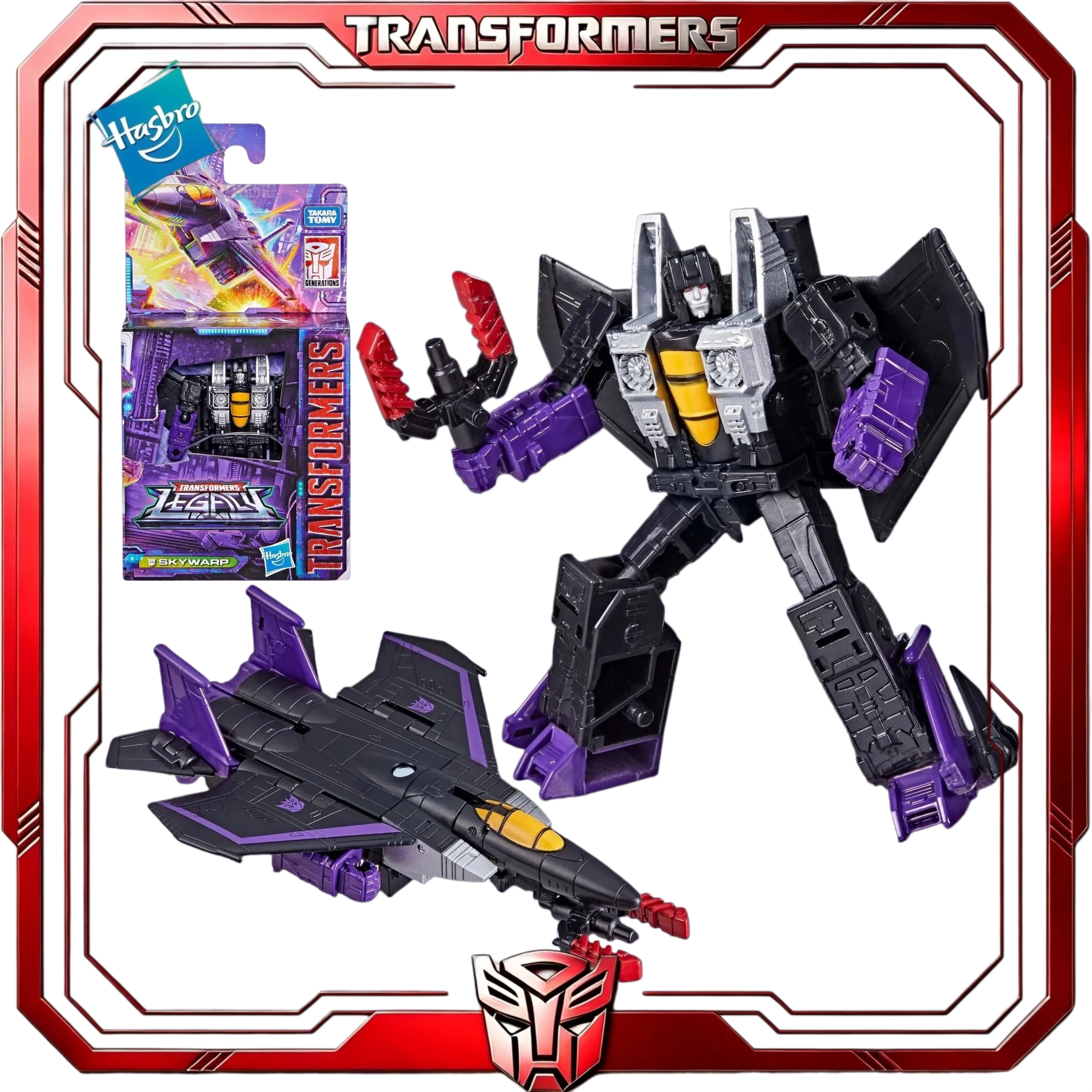 Op voorraad Transformers Legacy Core Skywarp Hasbro G1 Seeker Teleport Collectible Action Figure Toy Gift voor fans