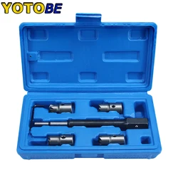 5Pcs Diesel Injector Seat & Cleaner Carbon Remover Seat Tools Cutter Milling Cutter Set Universal Car Tool Injector Remover