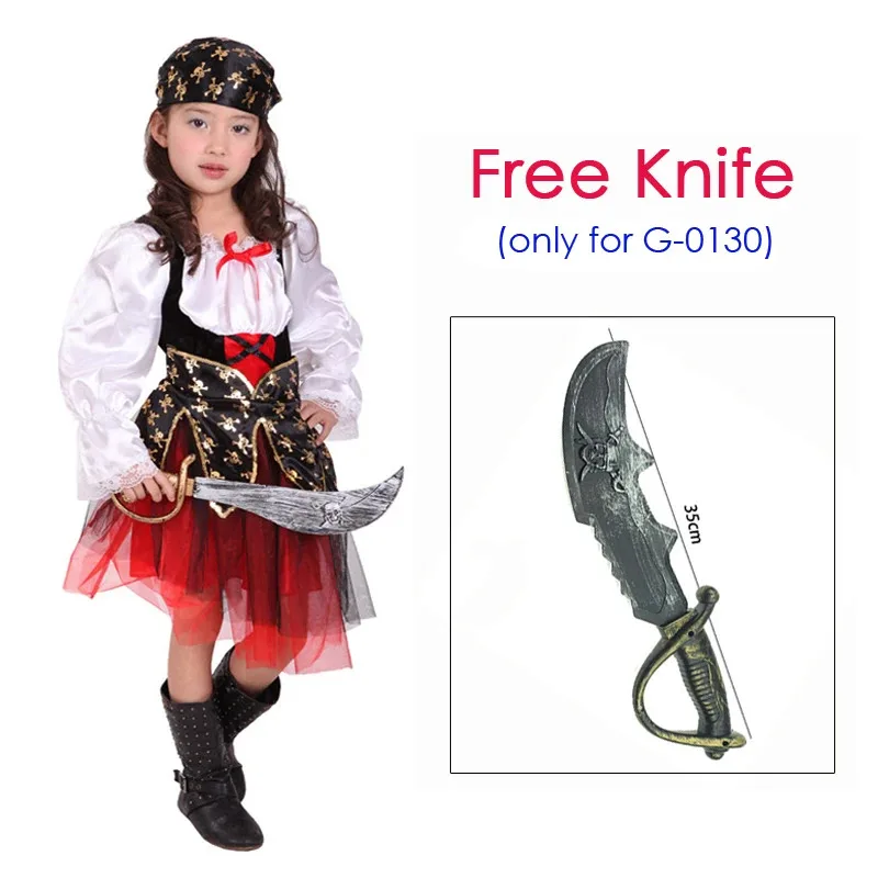 

A888Umorden Halloween Carnival Party Costume for Girl Girls Kids Children Pirate Costumes Fantasia Infantil Cosplay ClothiB666@！