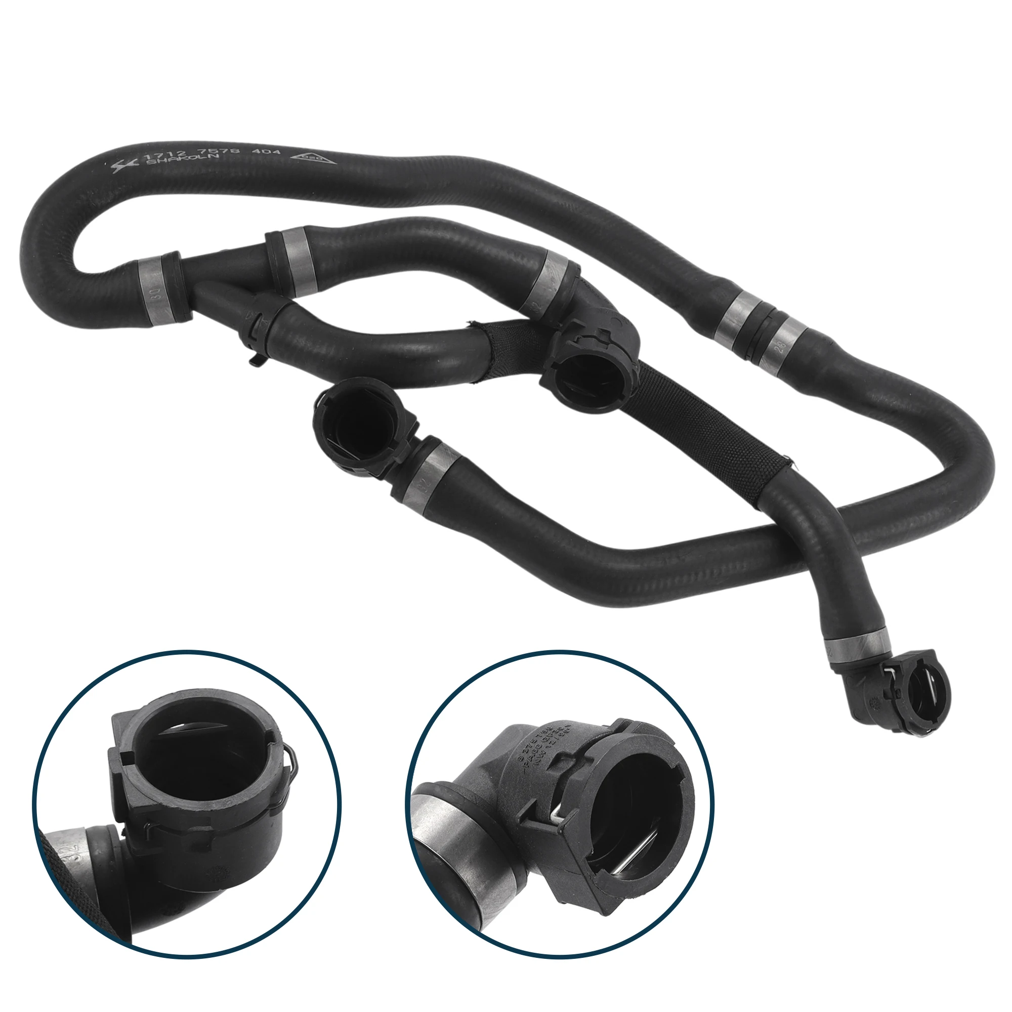 

UXCELL Шланг радиатора, шланг нагревателя No 17127578404 для BMW 5 серии 2010-2013, резиновая трубка охлаждающей жидкости, черный, 1 шт.