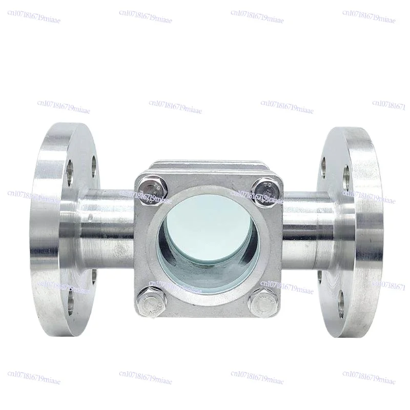 304 stainless steel American standard square cover flange through sight glass SG04-ZT41 pipeline water flow indicator