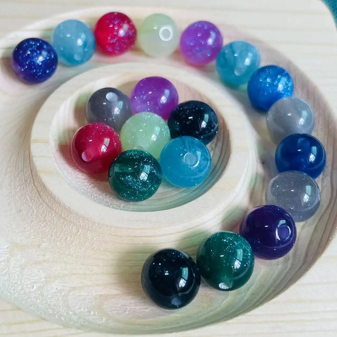 New style 8/10/12mm Illusory color Aurora beads for jewelry making bling under light