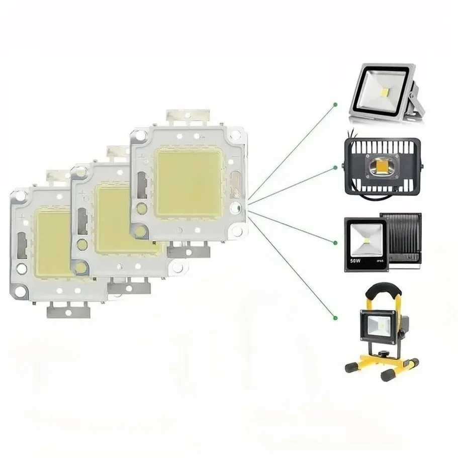 3Pcs DC12V-36V COB LED Chip 10W 20W 30W 50W 100W High Power Integrated Lamp Beads DIY Floodlight Spotlight Light Source