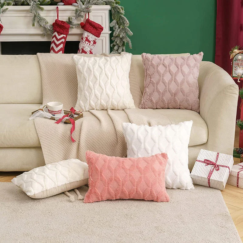 Dekorative Kissen bezug für Sofa weichen Plüsch Kissen bezug nordischen Stil Wohnzimmer Fundas de Cojines 11 Farben Kissen bezug