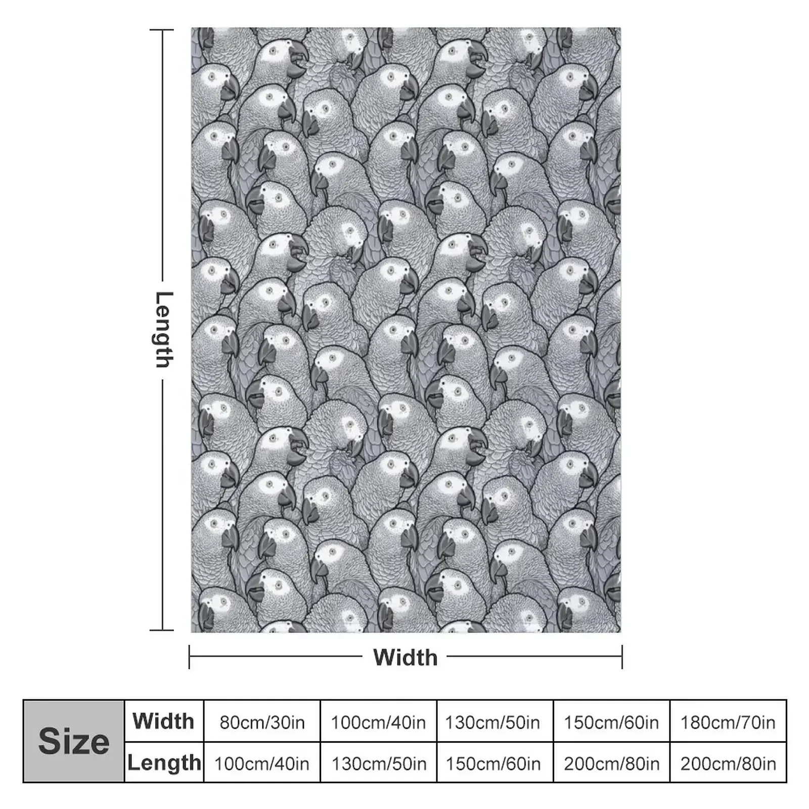 African Grey Parrots Throw Blanket couch cozy soft plush fuzzy picnic outdoor blanket