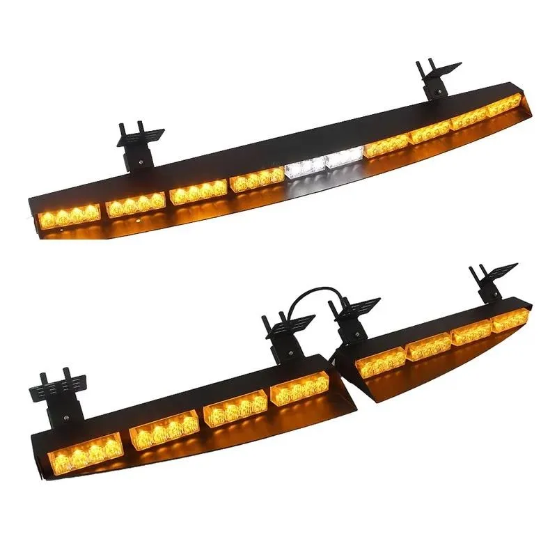 TBF-3867L LED Internal Sun Visor Light Bar Red White Blue 12V 24V Truck Bright Flashing Undercover Warning Lamp