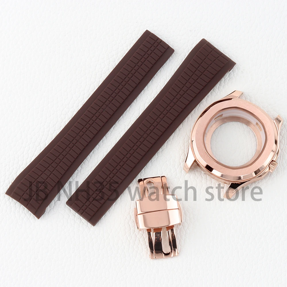 

NH35 42mm Watch Case Stainless Steel 10ATM Waterproof for Aquanaut NH35/NH36/NH38 Automatic Movement 31.5mm Dial Rubber Bracelet