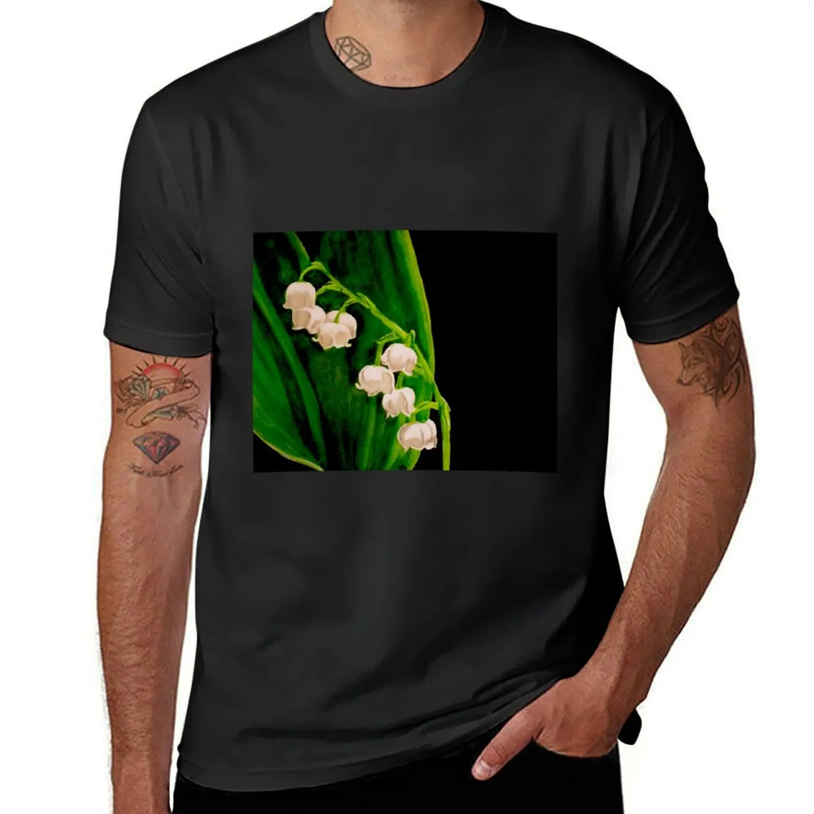 Lily of the valley T-Shirt customs Short sleeve tee mens tall t shirts