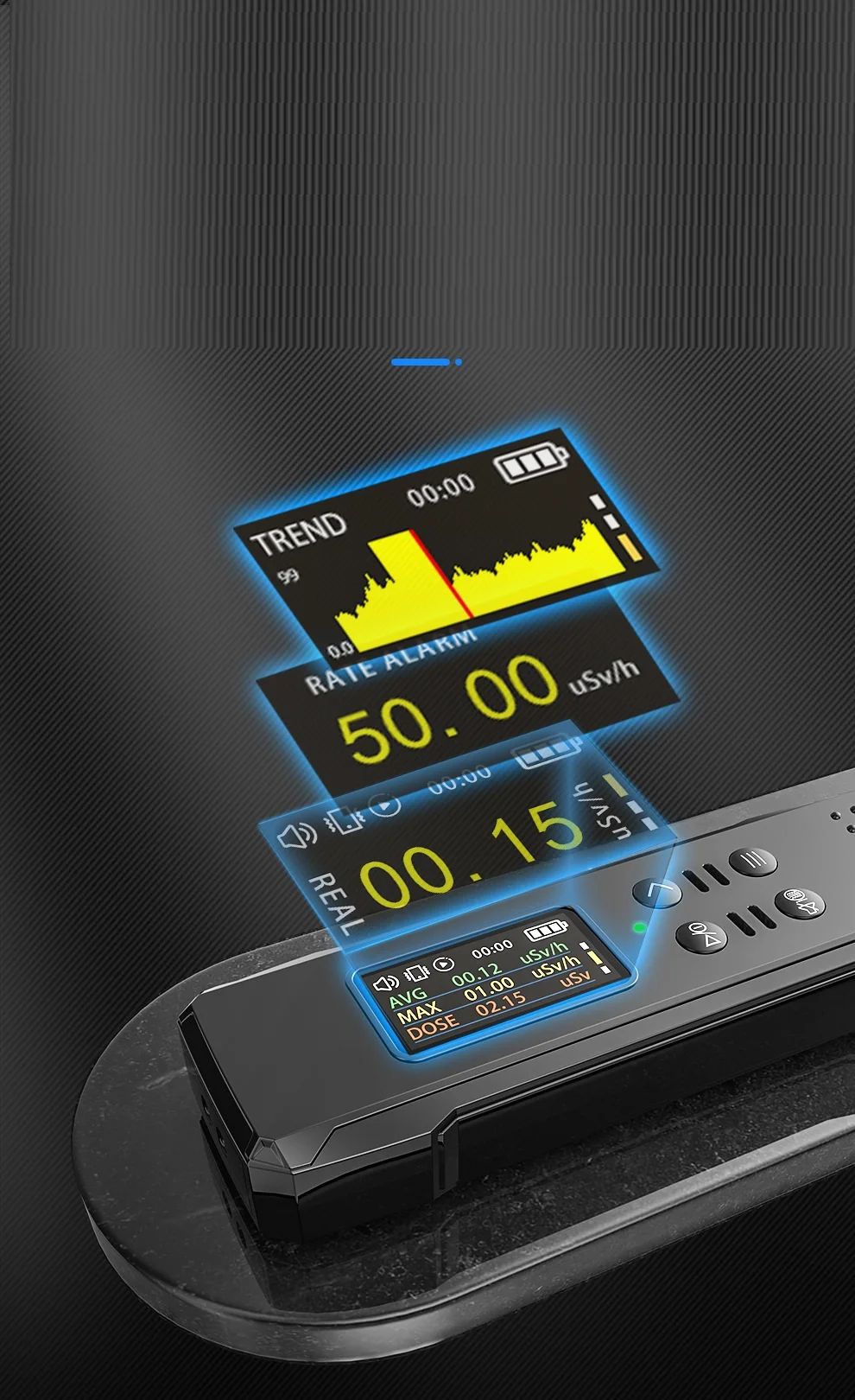 Radiation Detector Geiger Counter Nuclear Radiation Detector Alpha Beta Gamma X Ray Dosimeter Personal geiger counter