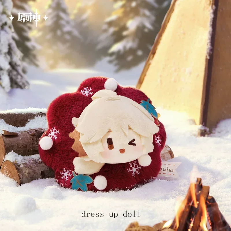 Official Genshin Impact Tartaglia Kaedehara Kazuha Lohen Durin Winter Series Cosplay Cute Keychain MIHOYO Plush Pendant Toys