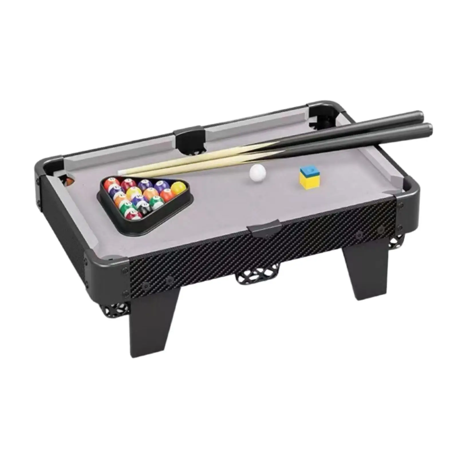 

Mini Pool Table Tabletop Games Chalk Accessories Practical Supplies Billiards Game Table for Travel Home Use Party Players