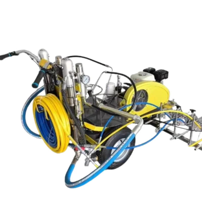 Thermoplastic Line Striper Walk Behind Road Marking Machine with Heavy Duty Paint Sprayer for Street Traffic Line Stripping