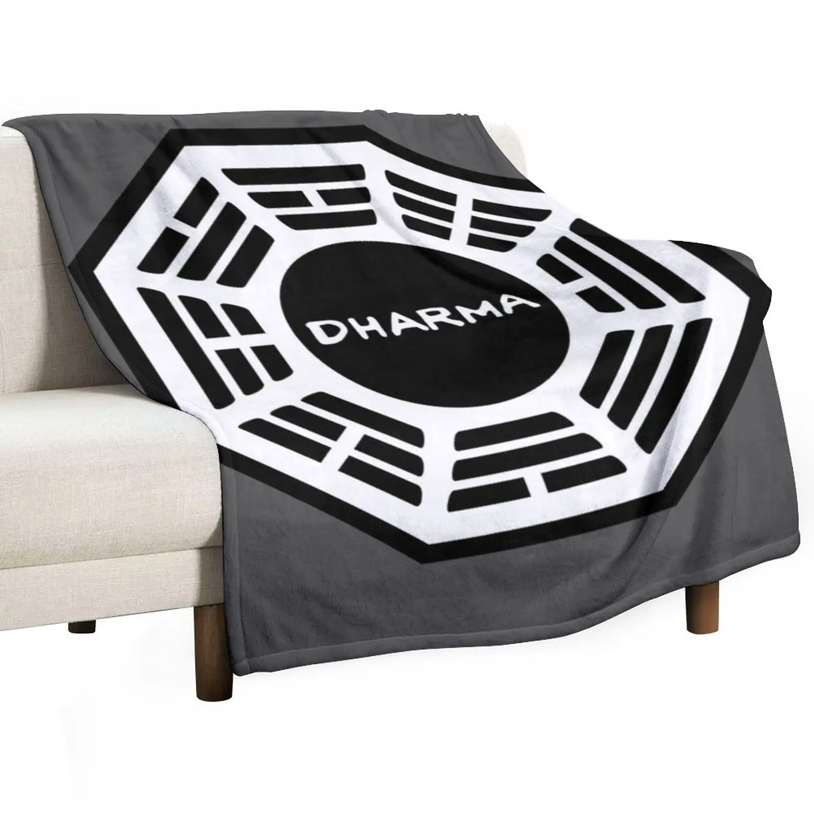 Dharma Initiative Logo Lost TV Show Throw Blanket Bed linens Soft Plaid Softest Vintage Flannels Kid'S Blankets
