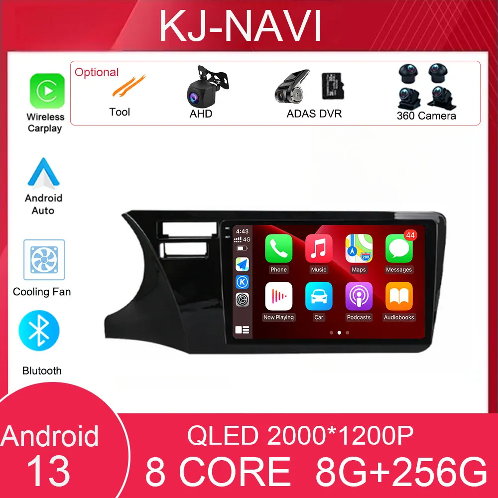 

For Honda City 2014-2019 Android 13 Carplay Car Multimedia Player Car Radio Stereo 4G Navigation Head Autoradio GPS Auto 2 Din