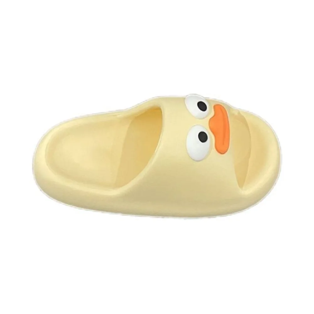 Chaussons de canard de dessin animé 3D coordonnants pour femmes, bouche de saucisse, glisser droit, doux, astronomique, oligfemmes, document solide, couple
