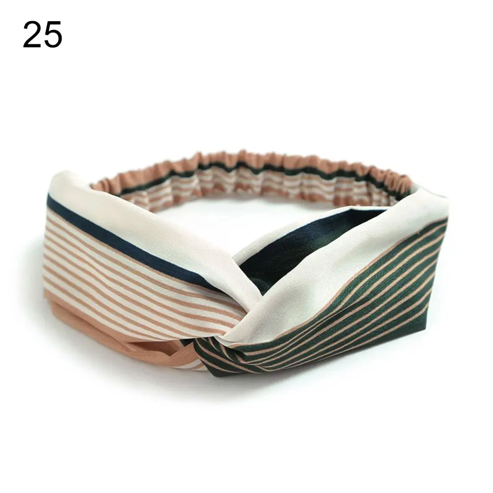 Print Cross Knot Head Wrap Ladies Headwear Headbands for Women Girls Hair Bands Bohemian Hairbands