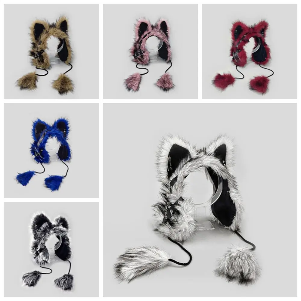 Headwear Y2K Gothic Cat Ear Earmuffs Cosplay Wind-proof Fluffy Earmuffs Thick Warm Headwear Winter Plush Earmuffs Autumn 6