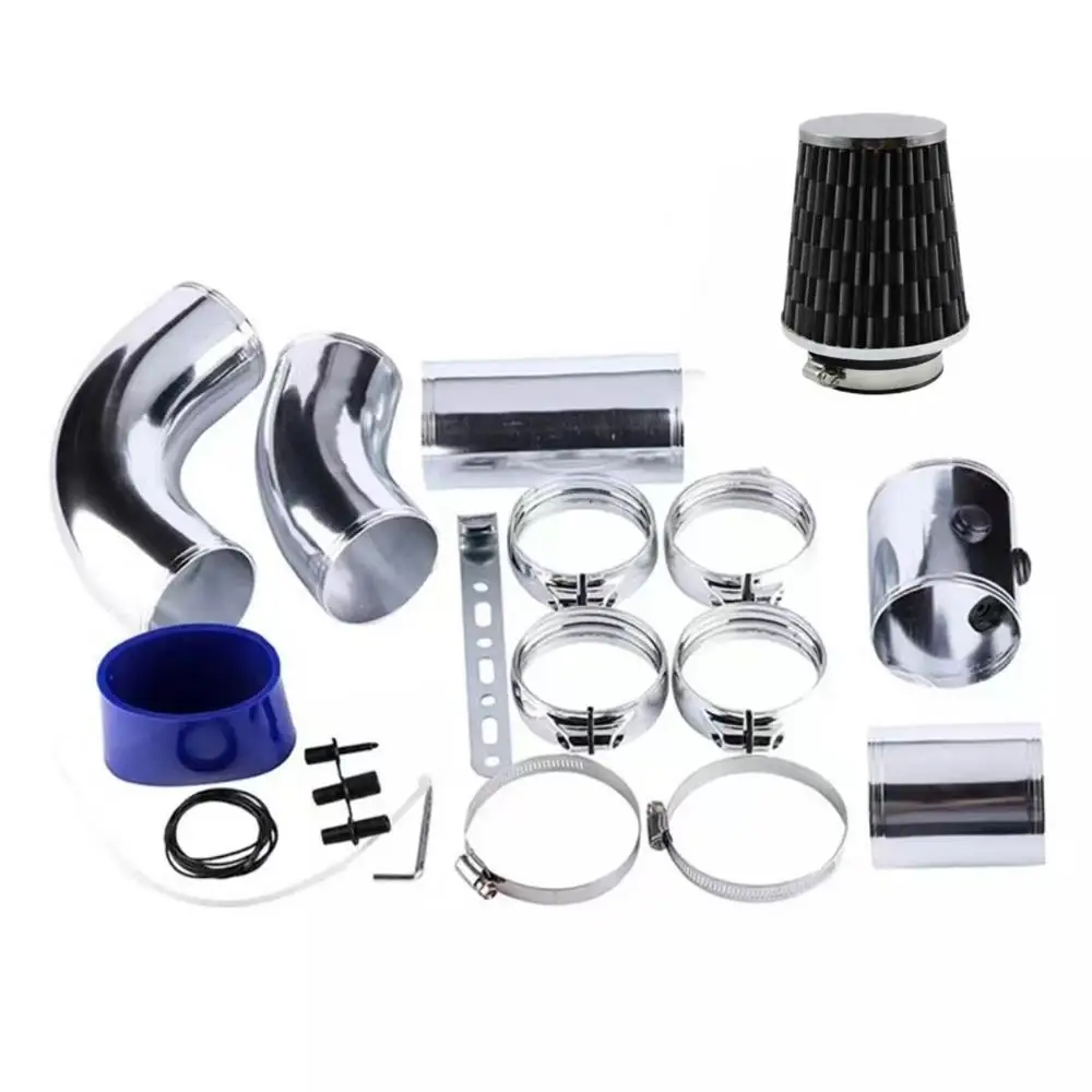 Filter 76MM universal cold air filter intake pipe combination performance induction car intake pipe hose modification kit