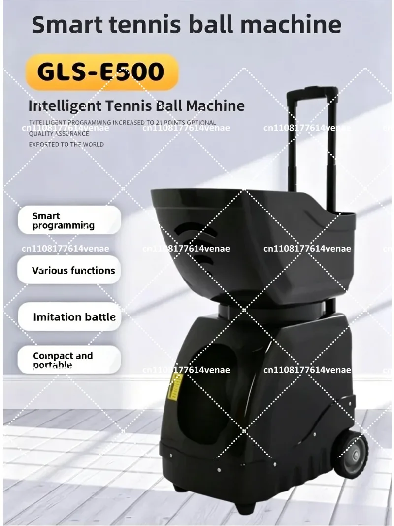 Automatic Tennis Ball Launcher Machine Programmable Remote Control Trainer for Solo Practice