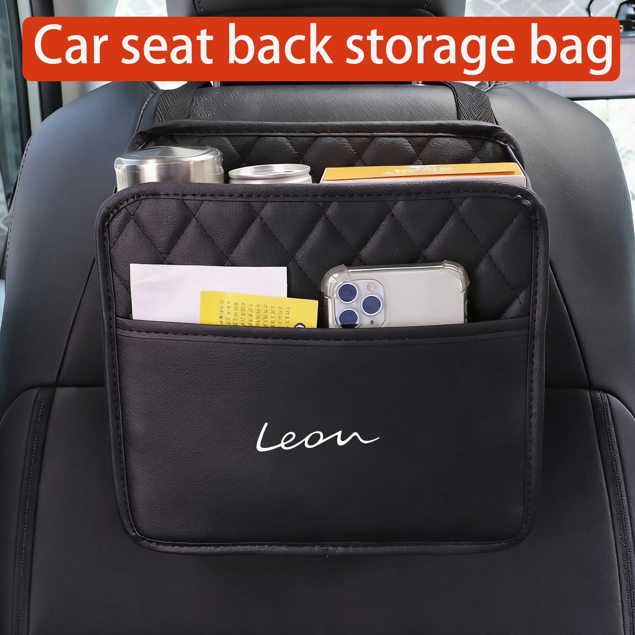

Car seat back hanger suspension storage bag for SEAT Leon 5f Mk2 Mk3 Tarraco Cupra Mii