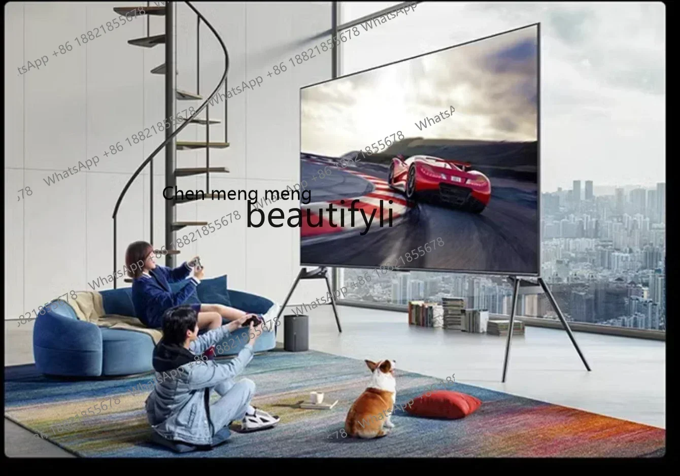 AB02 TV S Pro 100 بوصة 4K 144 هرتز فرشاة عالية جدًا شاشة كاملة للتحكم الصوتي تلفزيون مسطح فائق الدقة