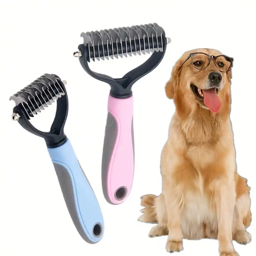 

1pc Double-Sided Detangling Brush, Pet Grooming Tool For Dogs & Cats