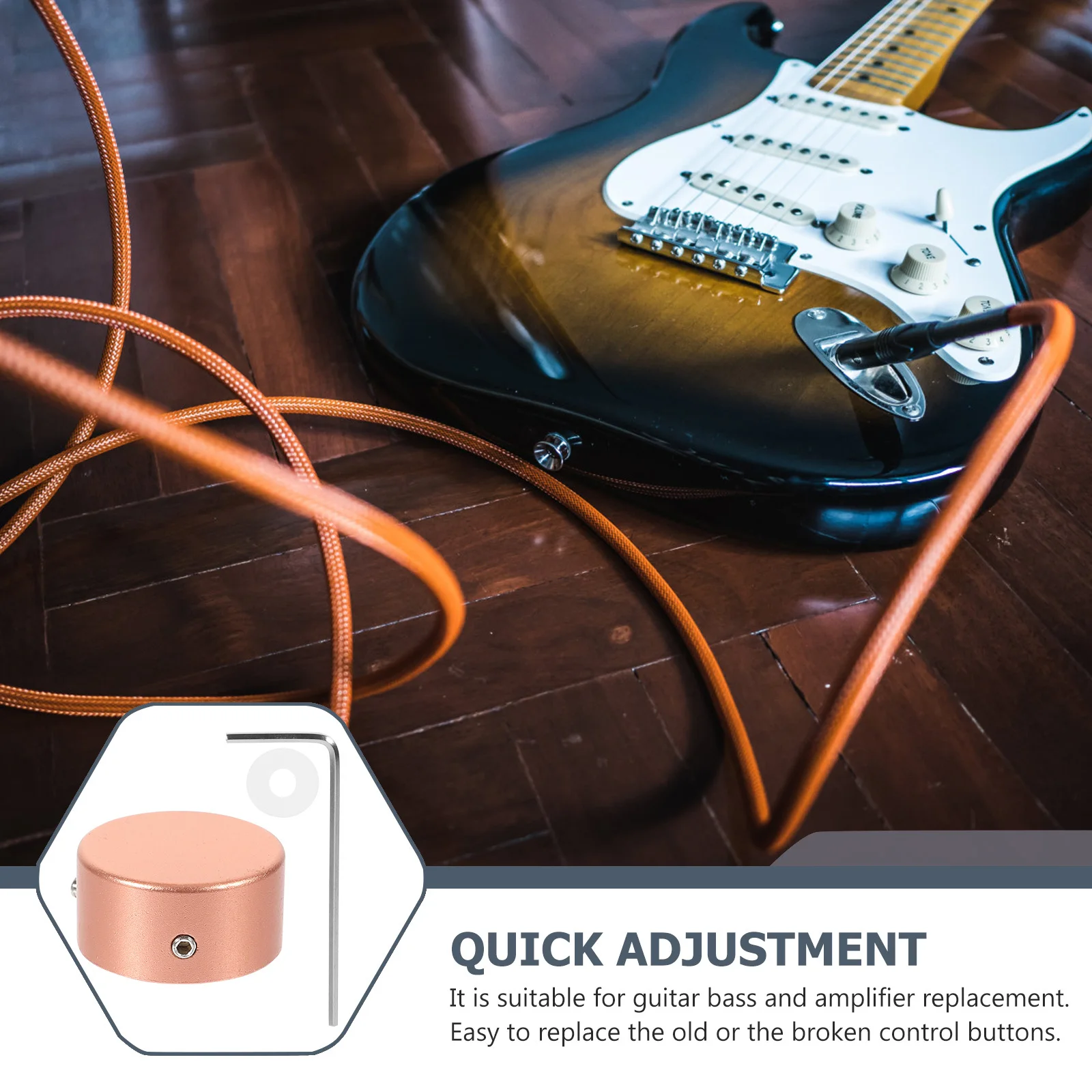 

1 set 1 Set Metal Guitar Effect Pedal Footswitch Caps Replacement For Bass Amplifier Rotary Knobs Instrument Accessories