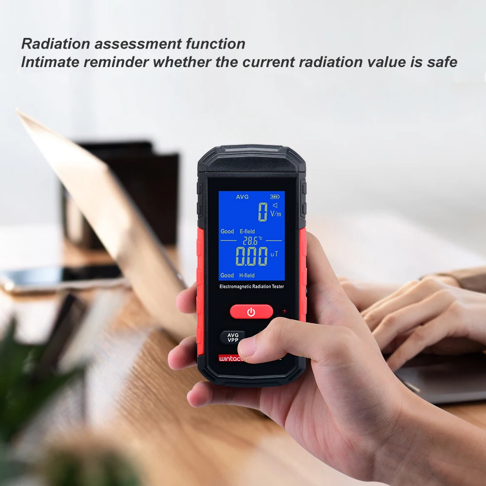 Geiger counter new WT3122 electromagnetic field detector wave radiator mobile phone radiation tester audible visual alarm