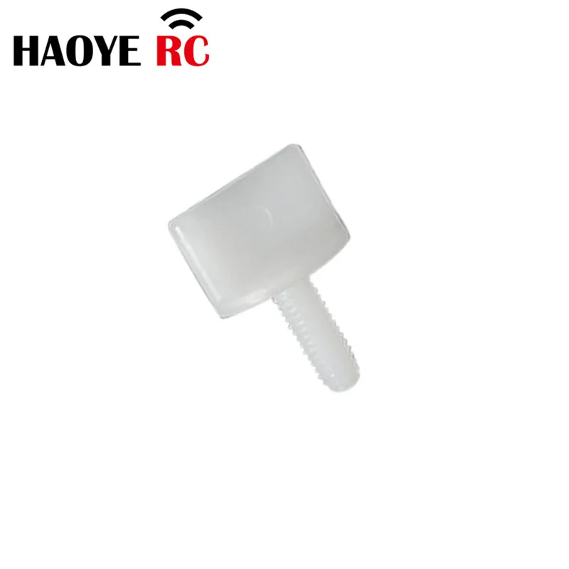 Haoye 10Pcs  M4 Metric Full Threaded Nylon Plastic Thumb Screws Color White For RC Airplane Replacement Toys DIY Plane Accessory