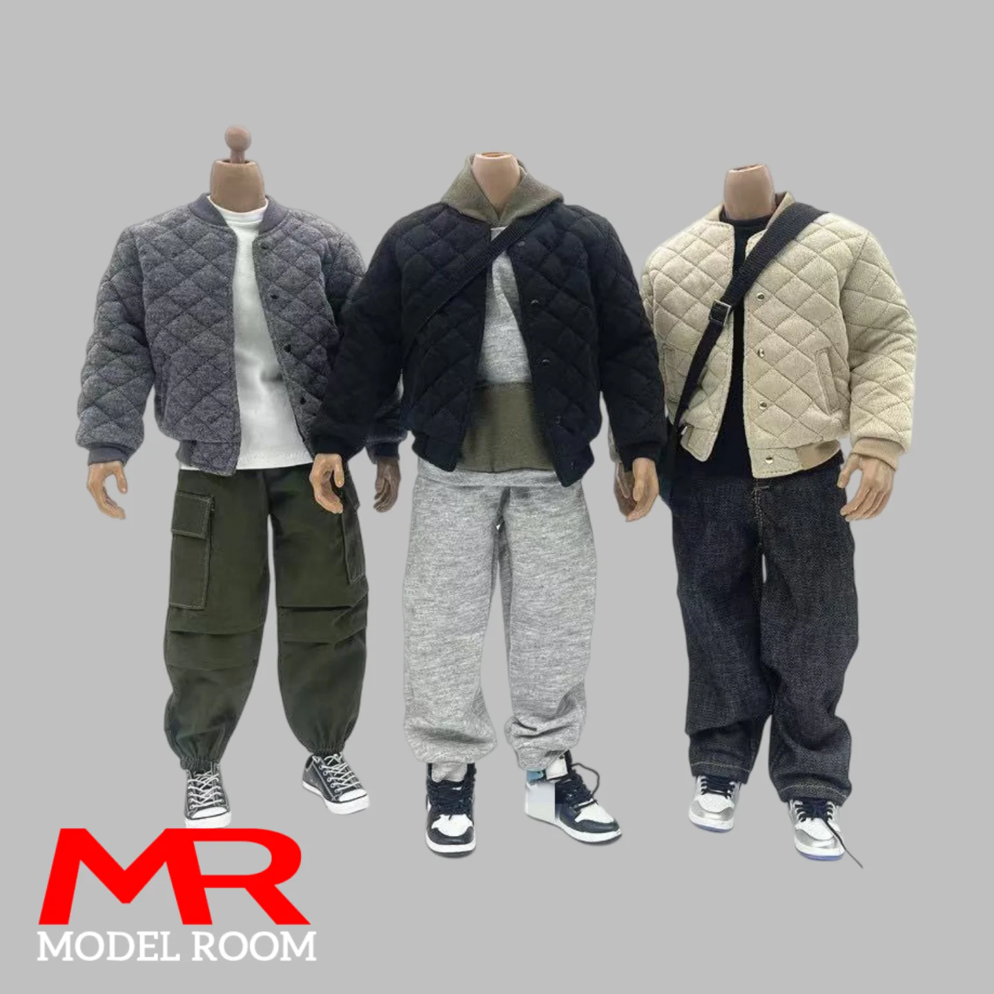

1/6 Scale Male Diamond Jacket T-shirt Pants Casual Clothes Set Model Fit 12'' Soldier Action Figure Body Dolls