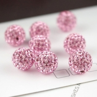 10mm 19Colors Czech Crystal Rhinestones Pave Clay Round Disco Ball Loose Spacer Beads Bracelet Necklace earring Making 10pcs/lot