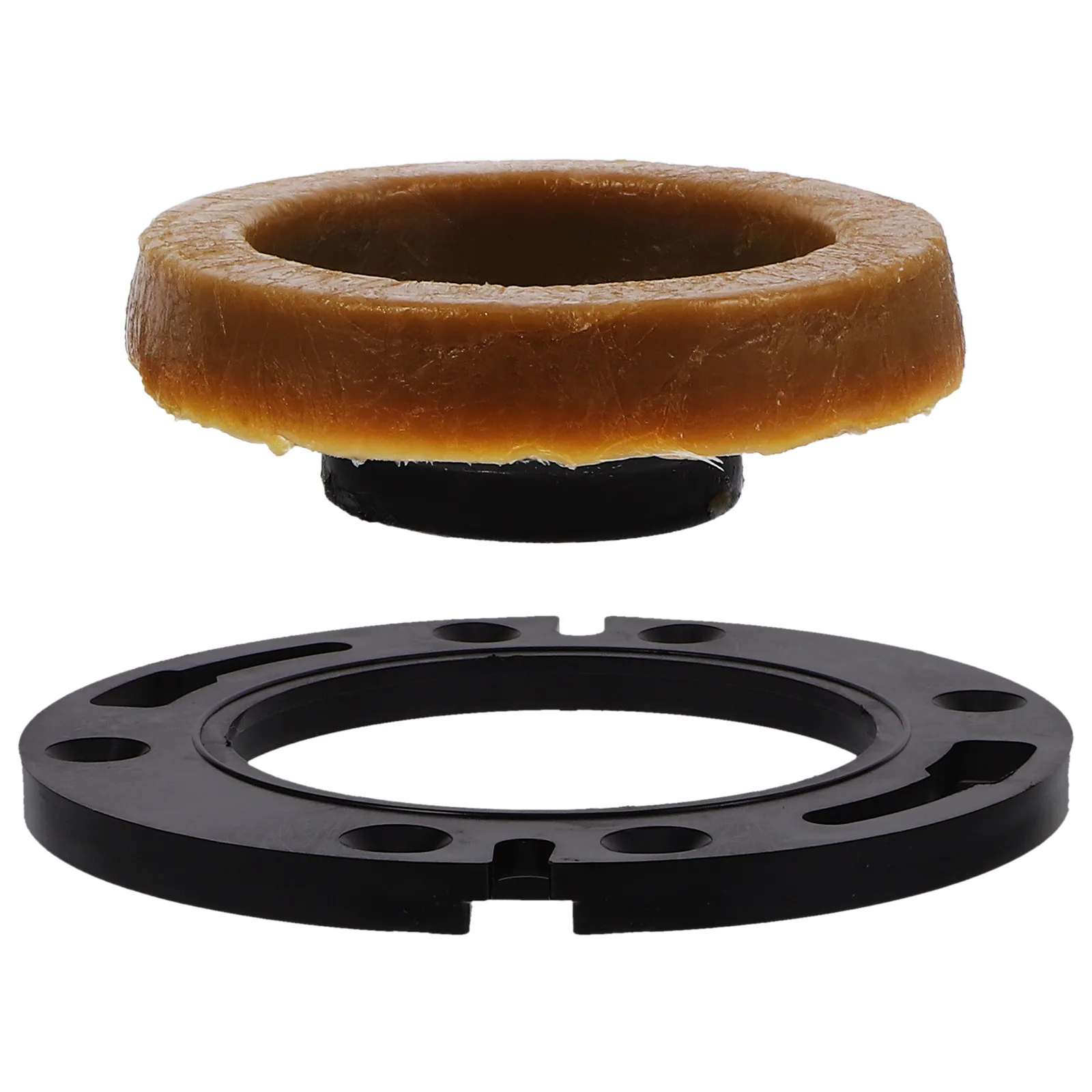 1Set Toilet Wax Ring and Flange Combo Kit Easy Install No Tools Needed Toilet Bowl Seal Ring Replacement Bathroom Fixture