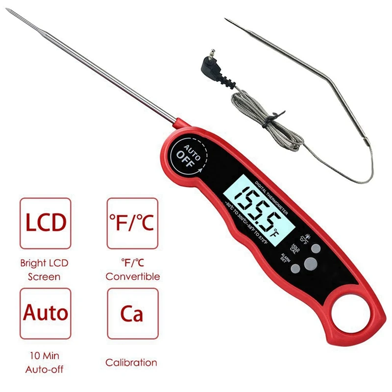 Dual Probe Cooking Thermometer Digital Thermometer With Alarm Function Suitable For Meat, Food, Barbecue, Etc