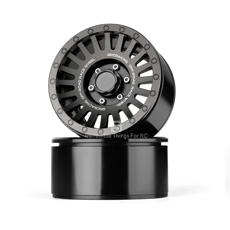 1 Pair 2.2in Metal Tire Beadlock Wheels Hub for 1/10 RC Crawler Car Traxxas Scx10 RR10 VP VS4 TRX6