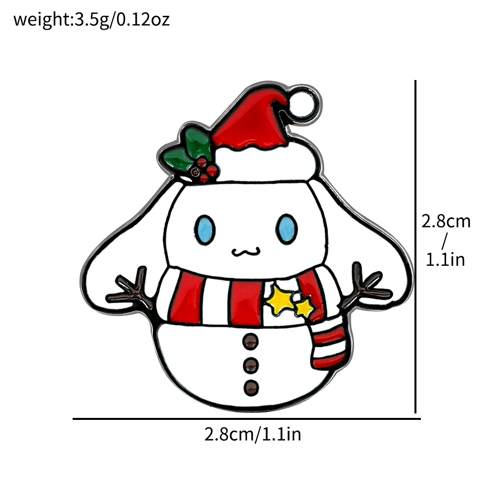 Sanrio Classic Cartoon Figure Enamel Brooch Cute Sweet Sanrio Toys for Christmas Jacket Lapel Pins Trend Accessories Gift