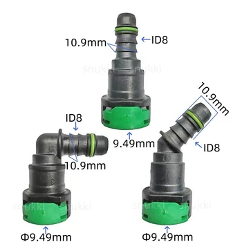9,49 ID8 Kraftstoffleitung Schnellverbinder 9,49 mm Kunststoff-Buchse Armaturen gerade Winkelverbindung Original-Autoteile 2 Stück viel
