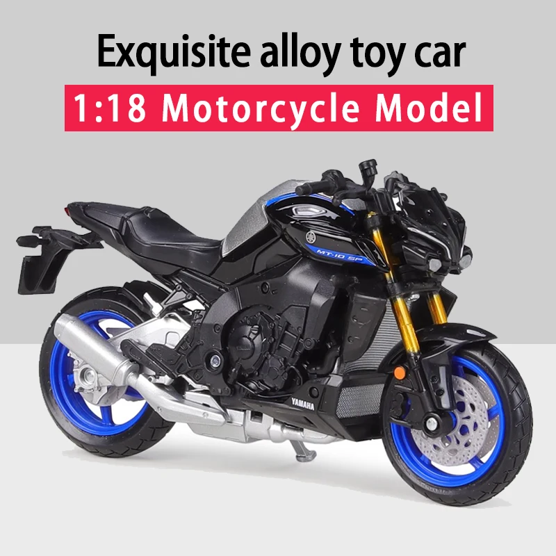 Maisto 1:18 Yamaha 2023 MT-10SP Alloy Diecast Motorcycle Model Workable Shork-Absorber Toy For Children Gifts Toy Collection