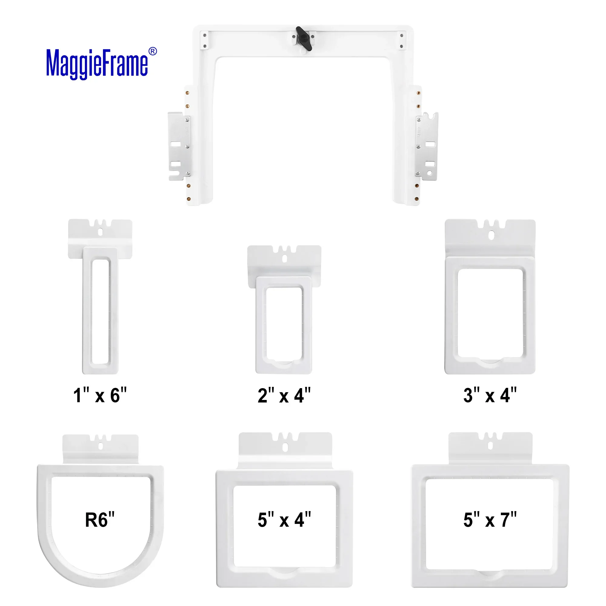 

6in1 magnetic Magna Hoop fast frame kit for Janome MB4 MB4SE MB7 MB7E Elna Expressive 940 970 machines Mighty Hoop Master