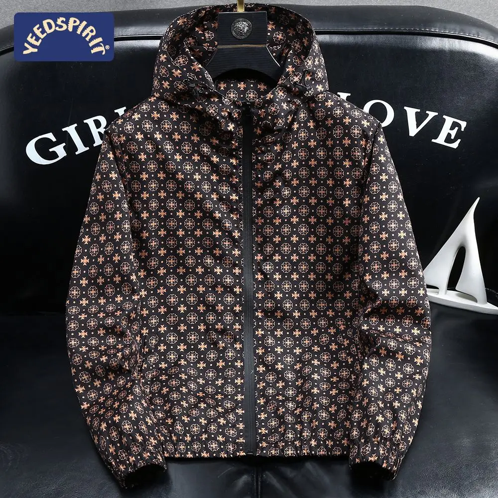 

2024 Men's Jacket Jacket Casual Hooded Fat Spring and Autumn Hat European and American trends are handsome