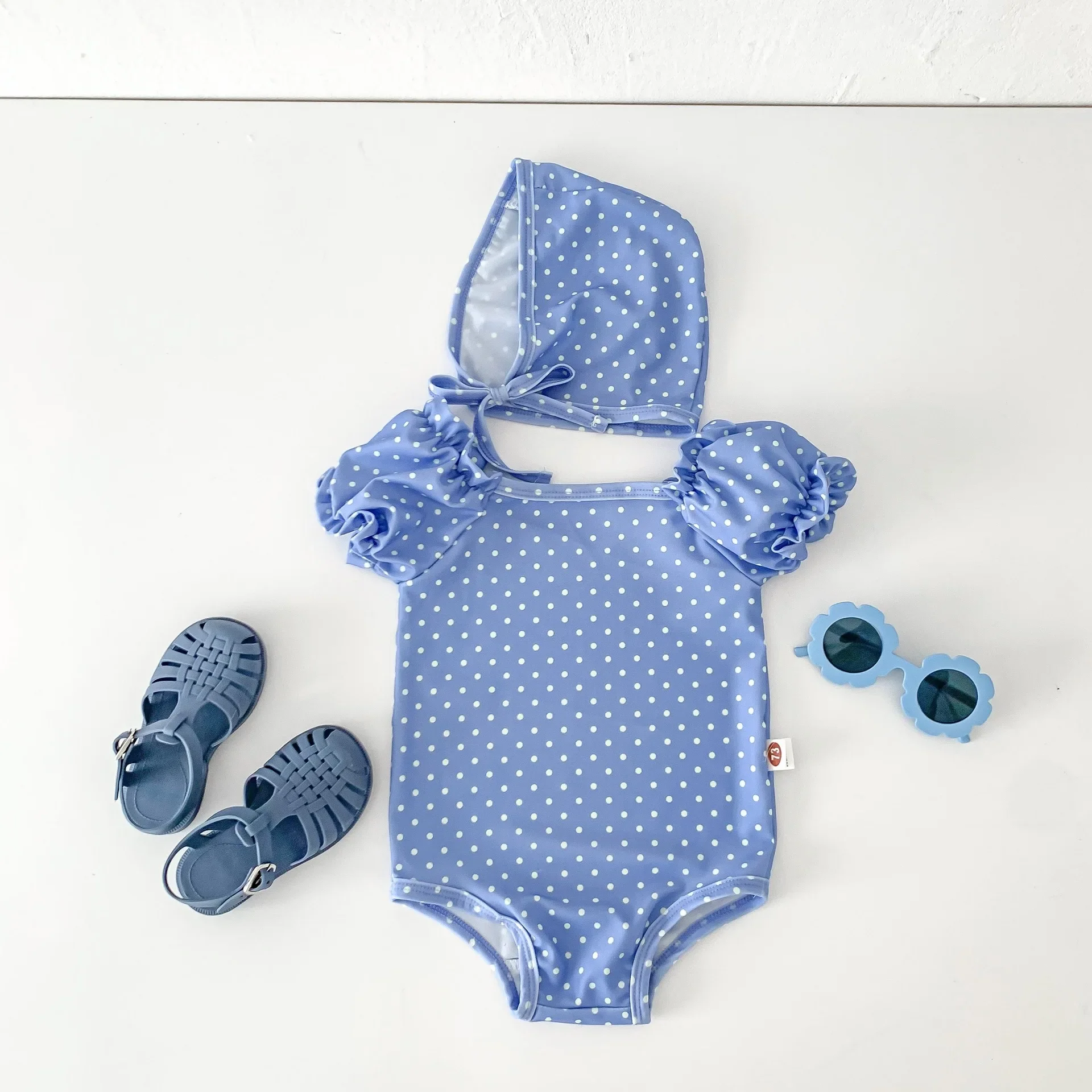 ZOETOPKID 2-teiliges Set Sommer-Baby-Badeanzug mit Schwimmkappe, Einteiliger Badeanzug für Mädchen, Schnelltrocknender Strand-Badeanzug für Draußen – Detail 10
