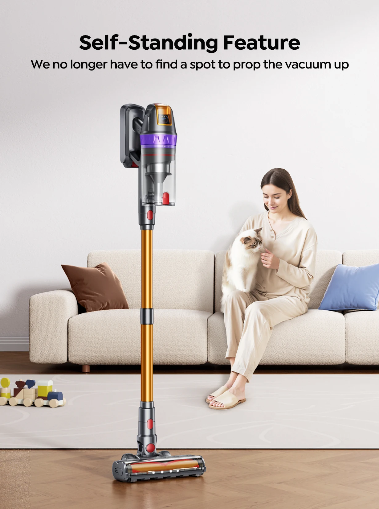 BUTURE VC90 600W 65KPA Suction Power Cordless Vacuum Cleaner