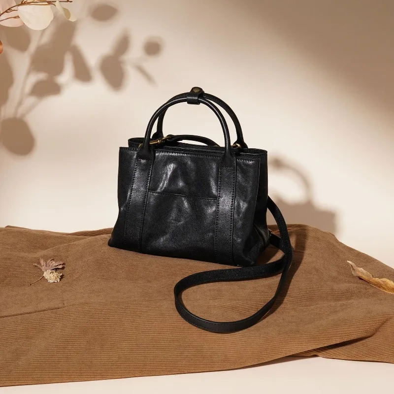 

Кожаная сумка через плечо большой вместимости для женщин, сумки на плечо, универсальный кошелек и сумки, модная повседневная дизайнерская сумка Сумка