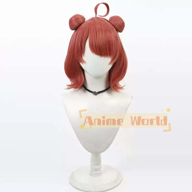 Virtual YouTuber Akarin Yumeno Akari Cosplay Wig Synthetic Hair Heat Resistant Halloween Role Play Party