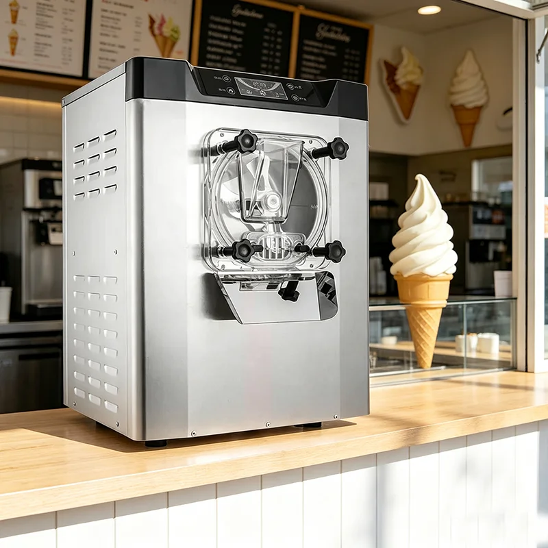 Soft Serve Ice Cream Machine - Automatische ijsmachine met dubbele smaak, soft