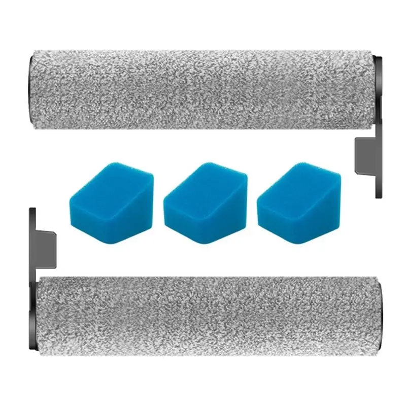 

Replacement Roller Brushes & Sponges for Midea GX5 Floor Scrubber Suction Mop Cleaner Parts (2 Rollers + 3 Sponges)